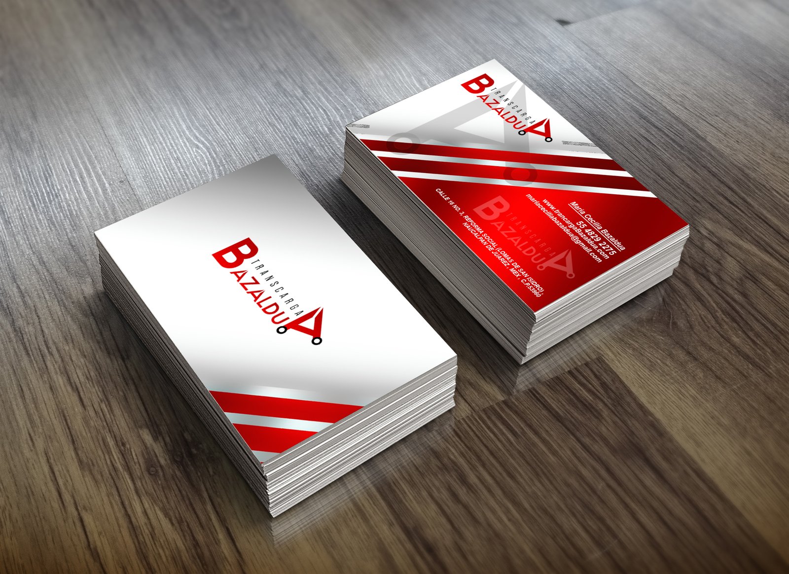 Business card Transcarga Bazaldua